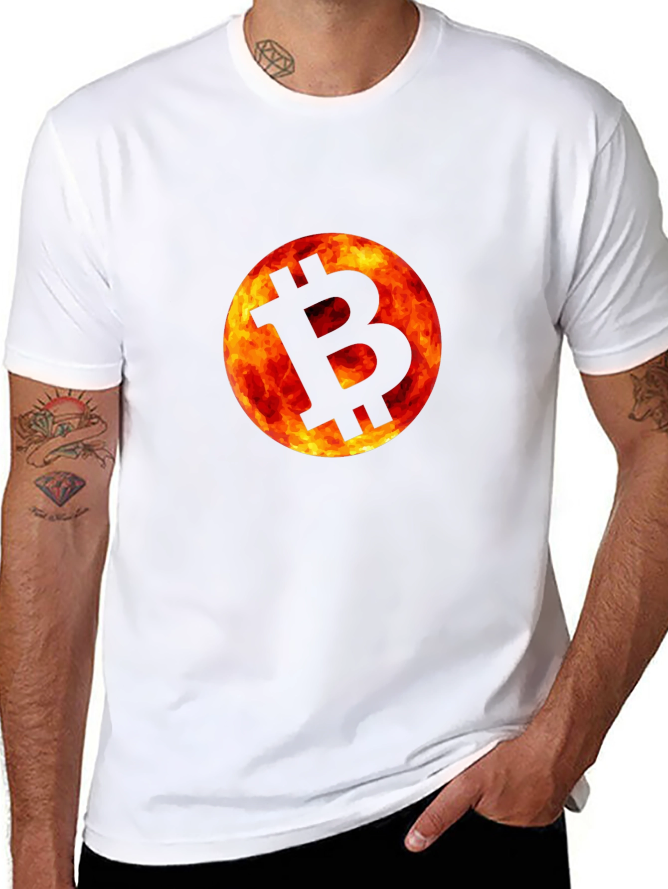 Bitcoin Fireball Black T-Shirt - Crypto Tee