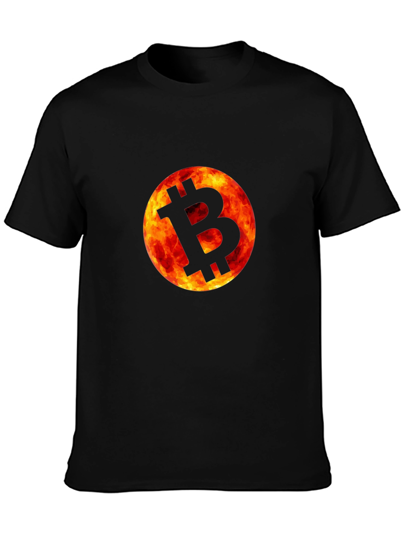 Bitcoin Fireball Black T-Shirt - Crypto Tee