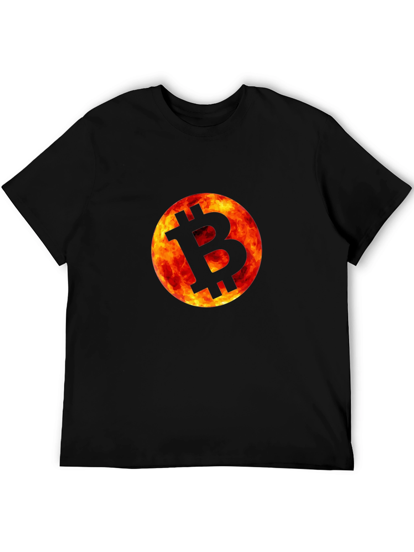 Bitcoin Fireball Black T-Shirt - Crypto Tee
