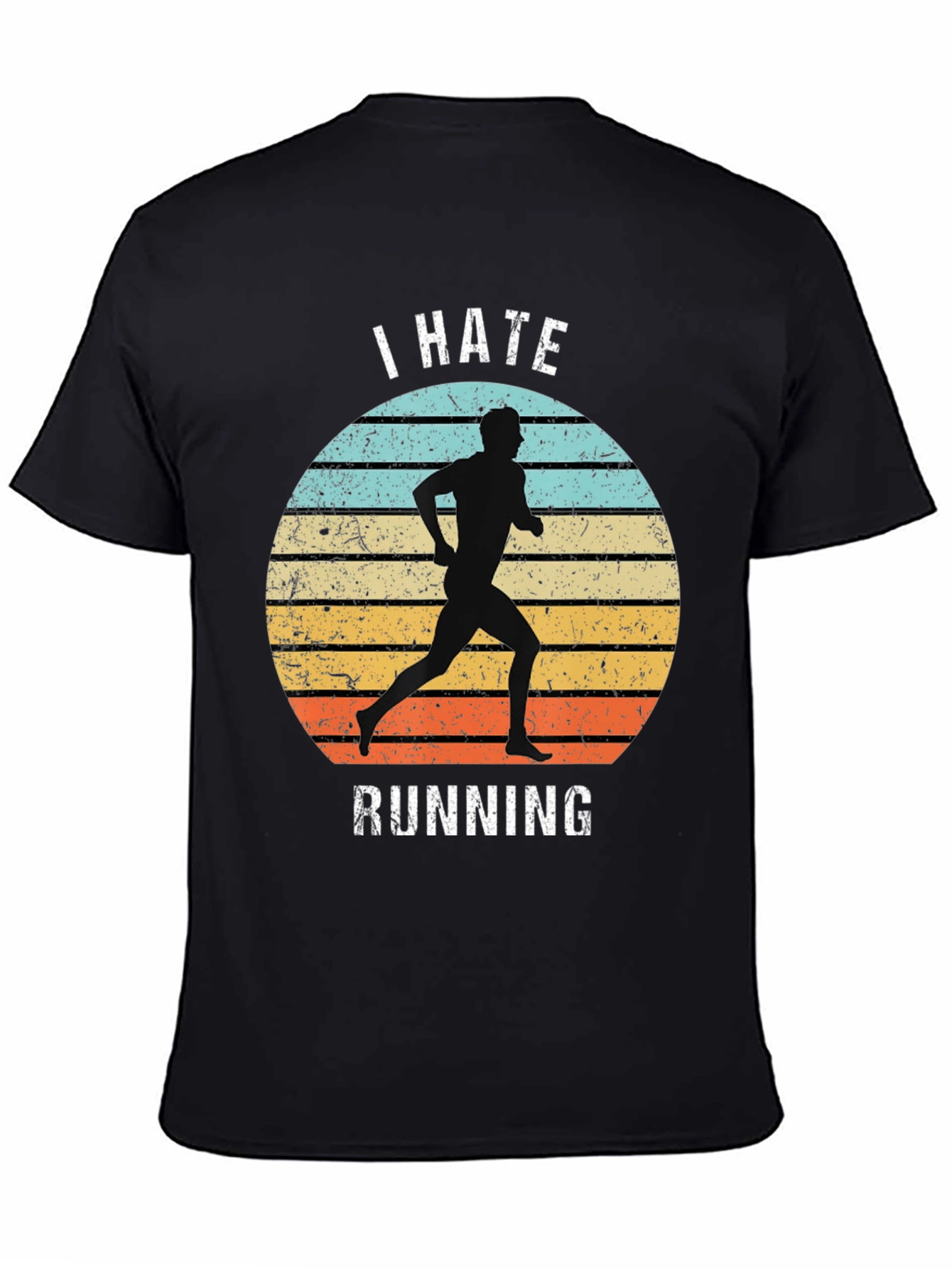 I Hate Running Graphic Tee - Retro Runner T-Shirt