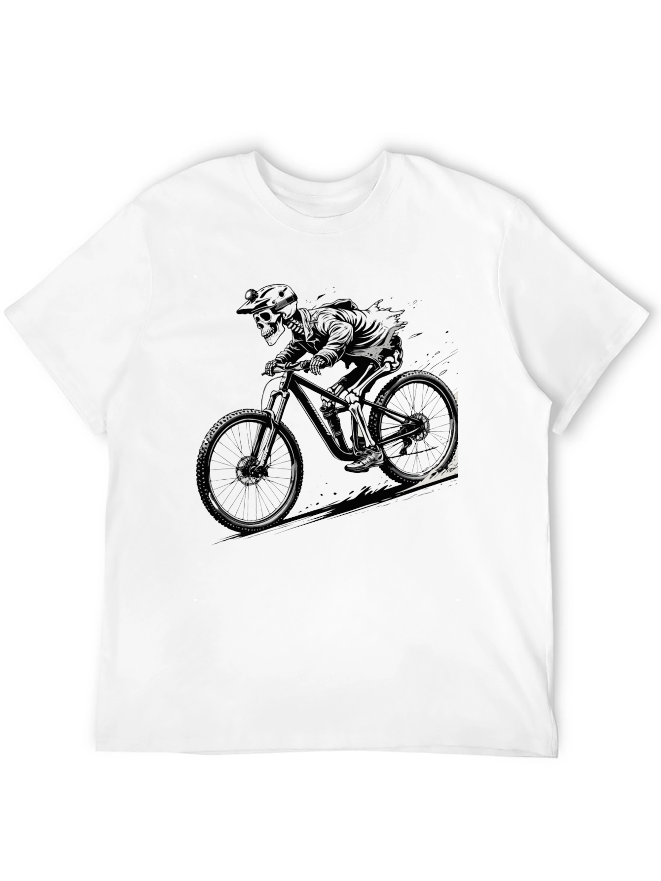 Skeleton Biker Graphic Tee - Ride to the Grave!