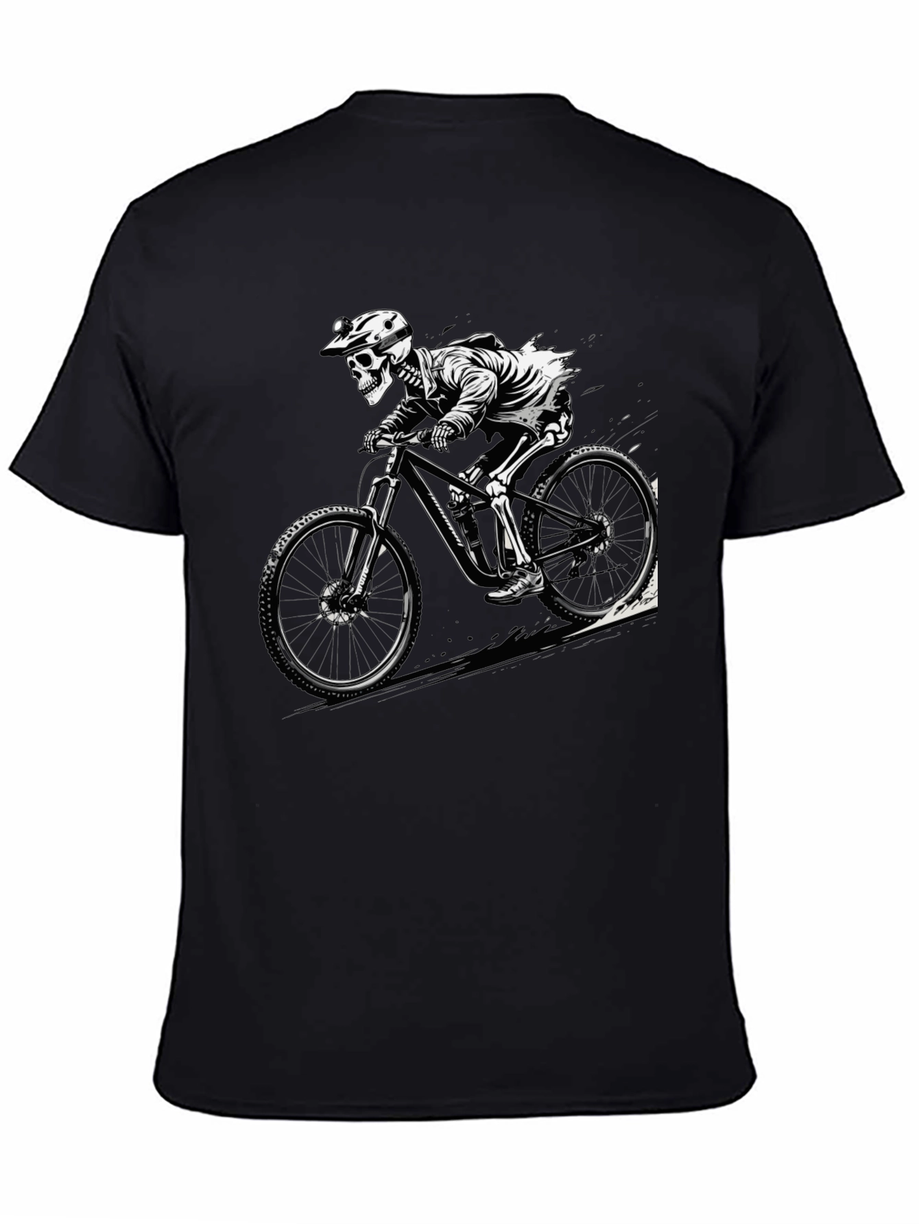 Skeleton Biker Graphic Tee - Ride to the Grave!