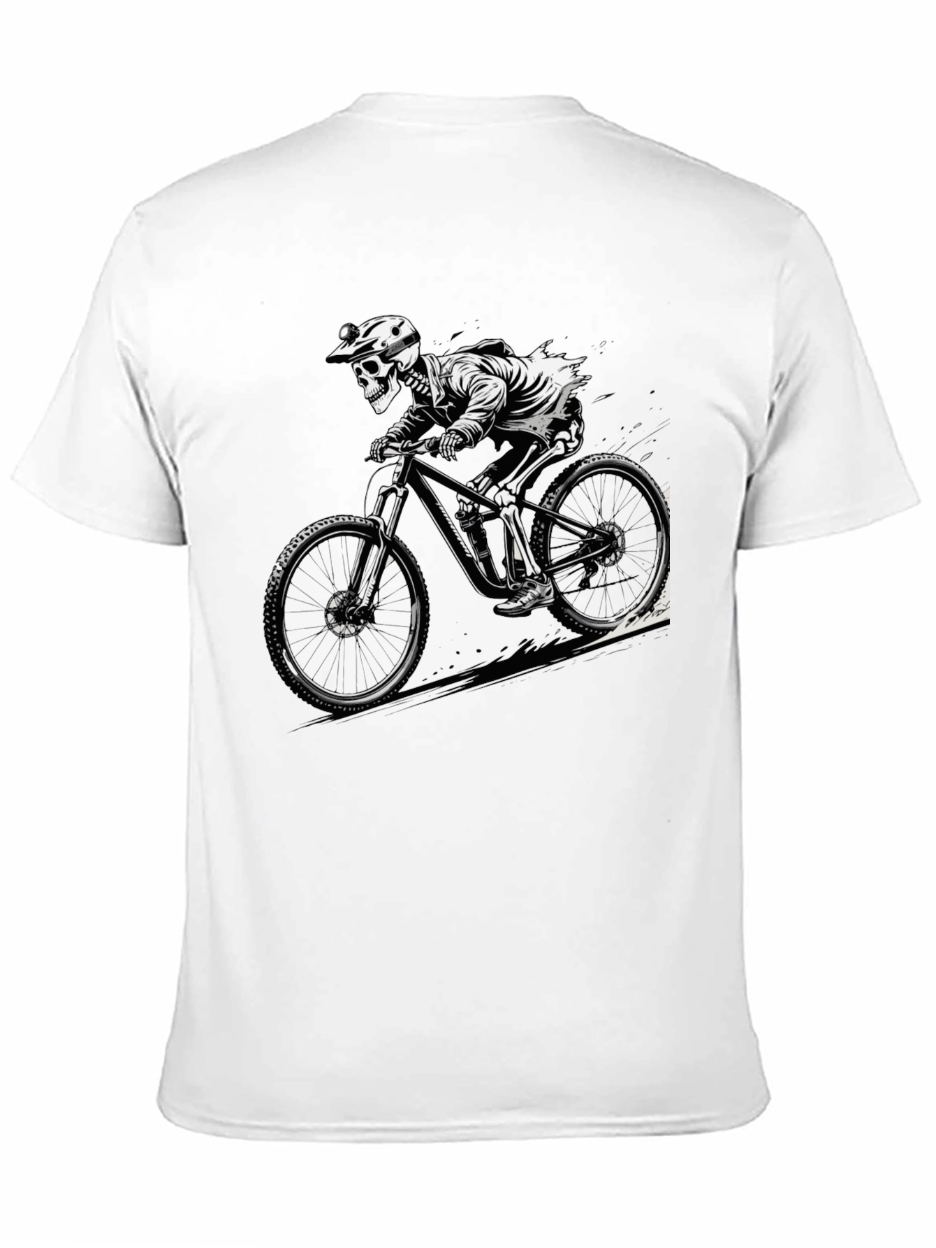 Skeleton Biker Graphic Tee - Ride to the Grave!