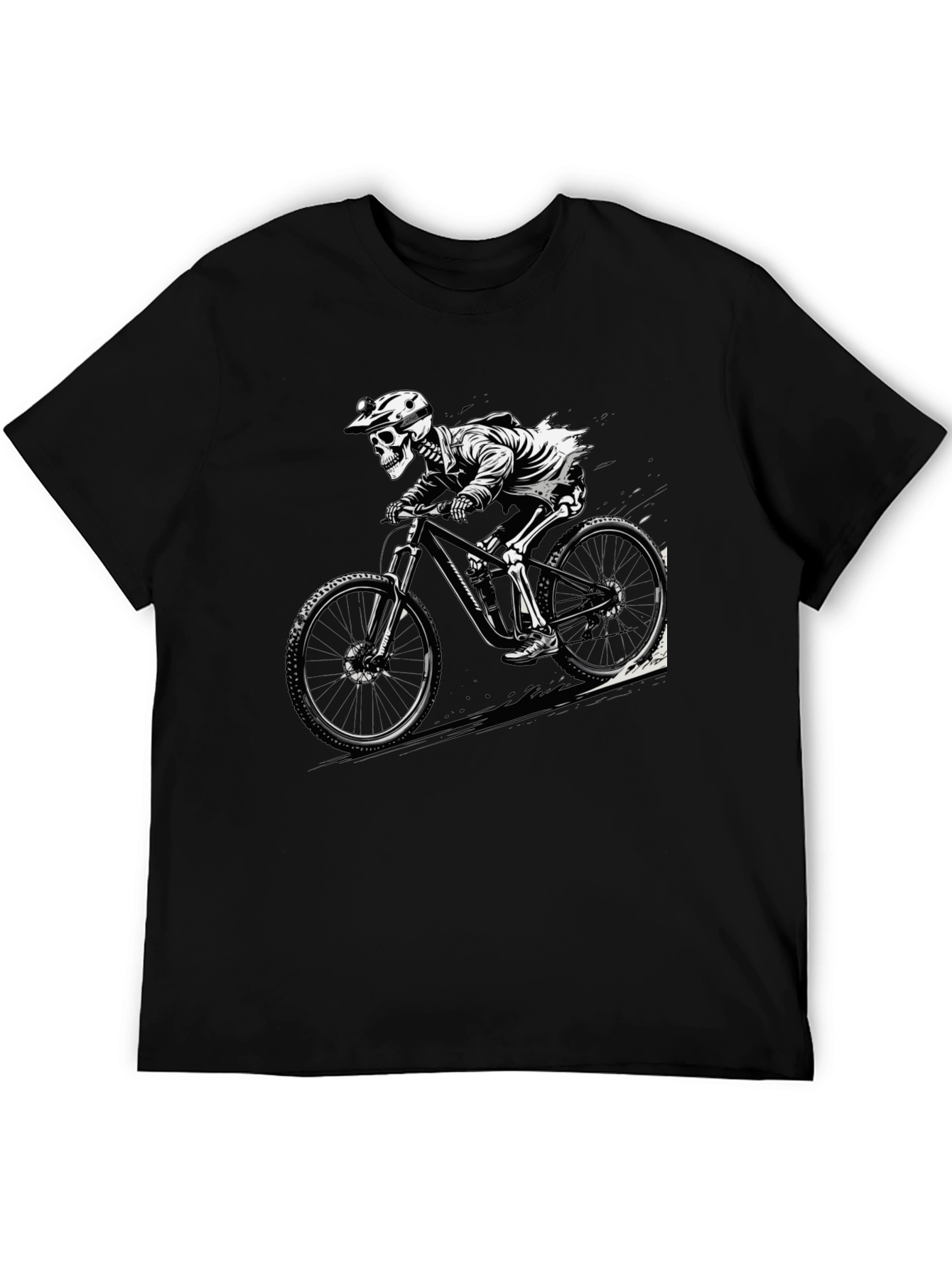 Skeleton Biker Graphic Tee - Ride to the Grave!