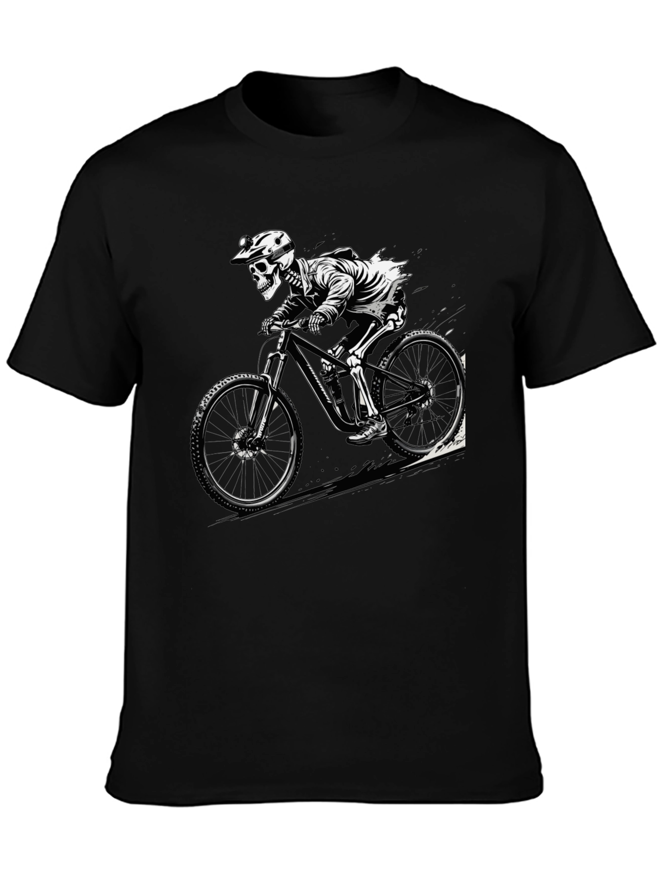 Skeleton Biker Graphic Tee - Ride to the Grave!