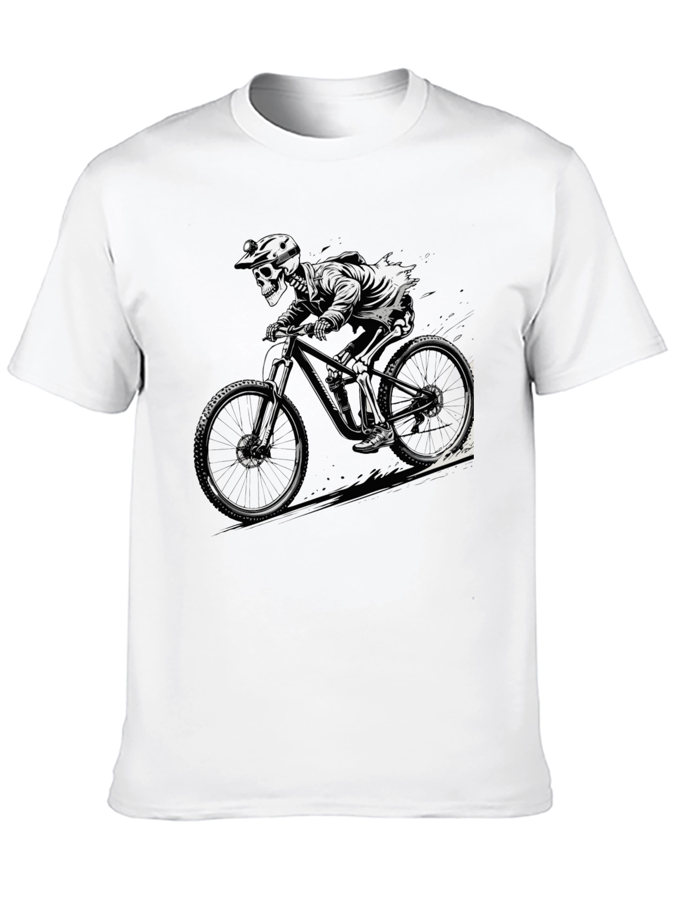 Skeleton Biker Graphic Tee - Ride to the Grave!