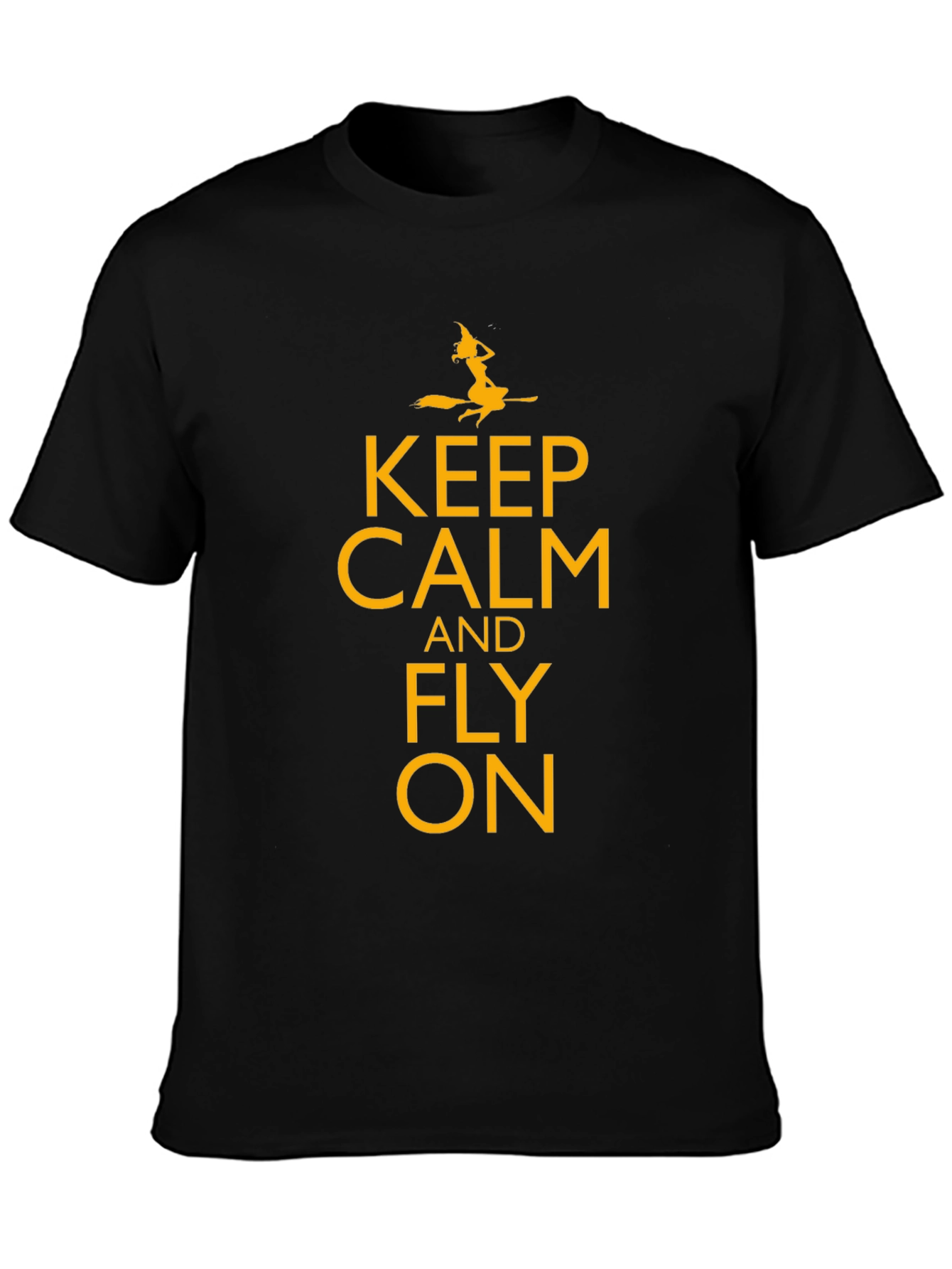 Keep Calm and Fly On Black T-Shirt