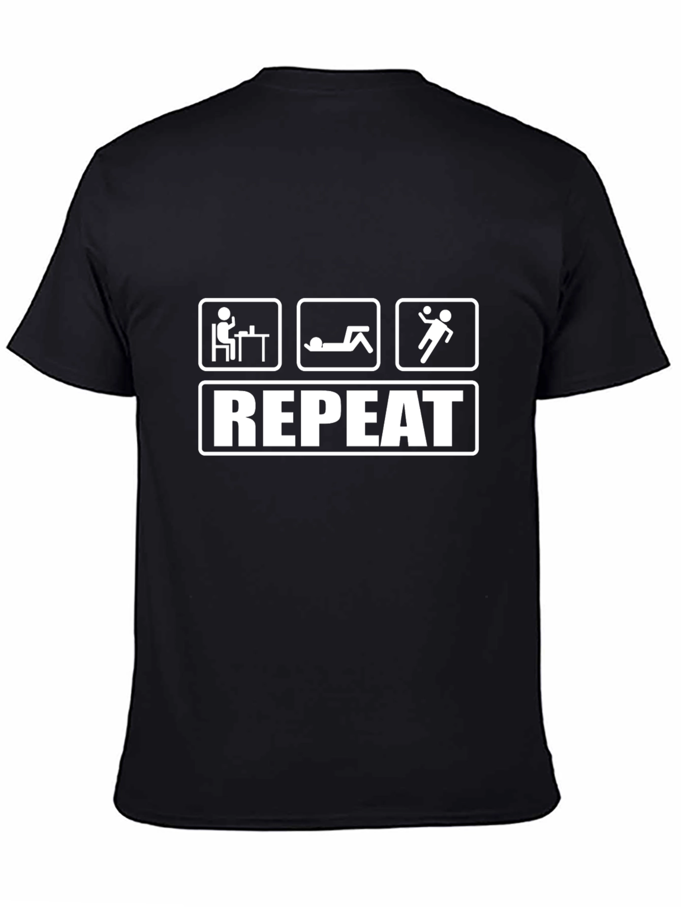 Work Rest Play Repeat Graphic T-Shirt