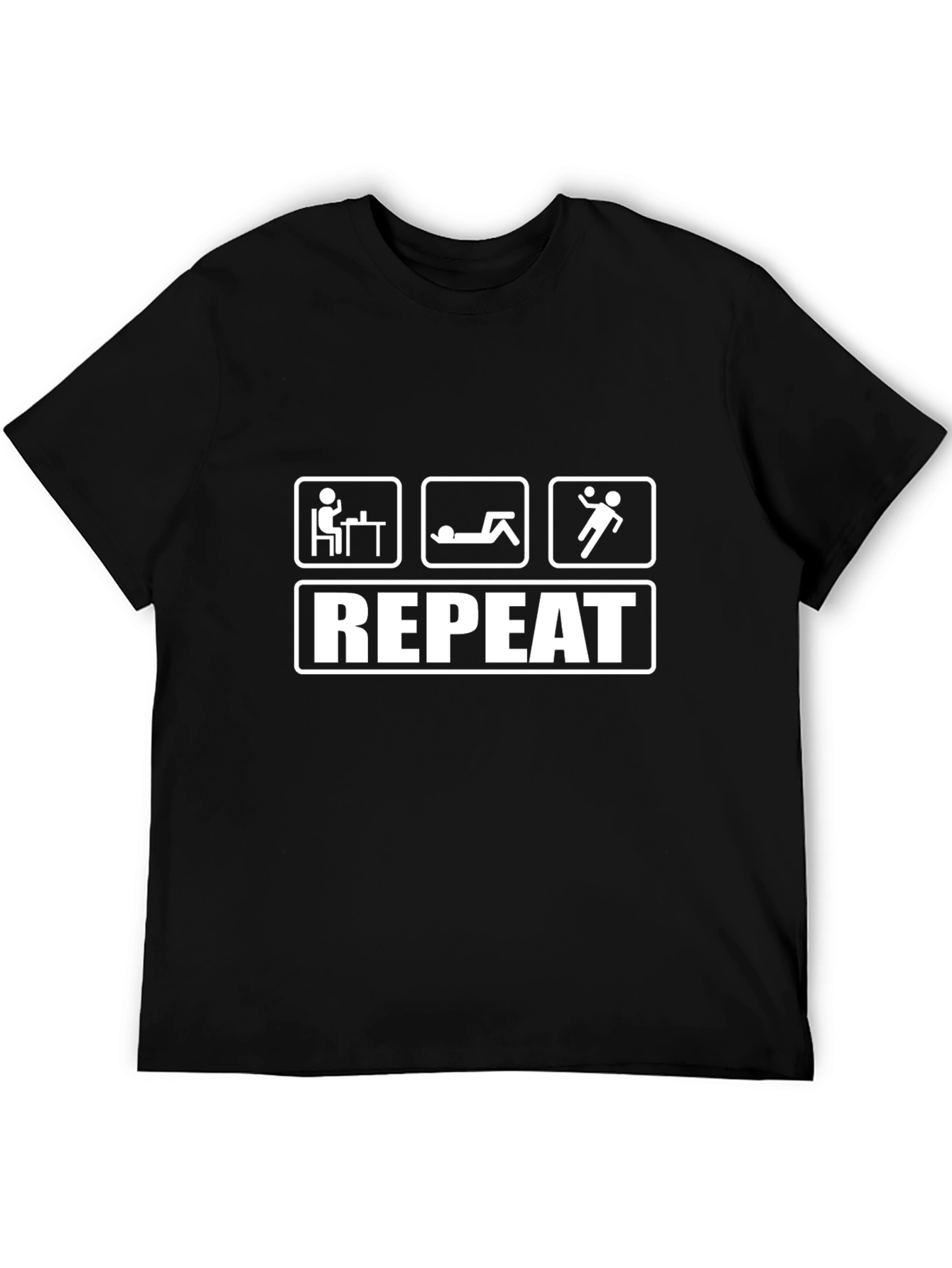 Work Rest Play Repeat Graphic T-Shirt