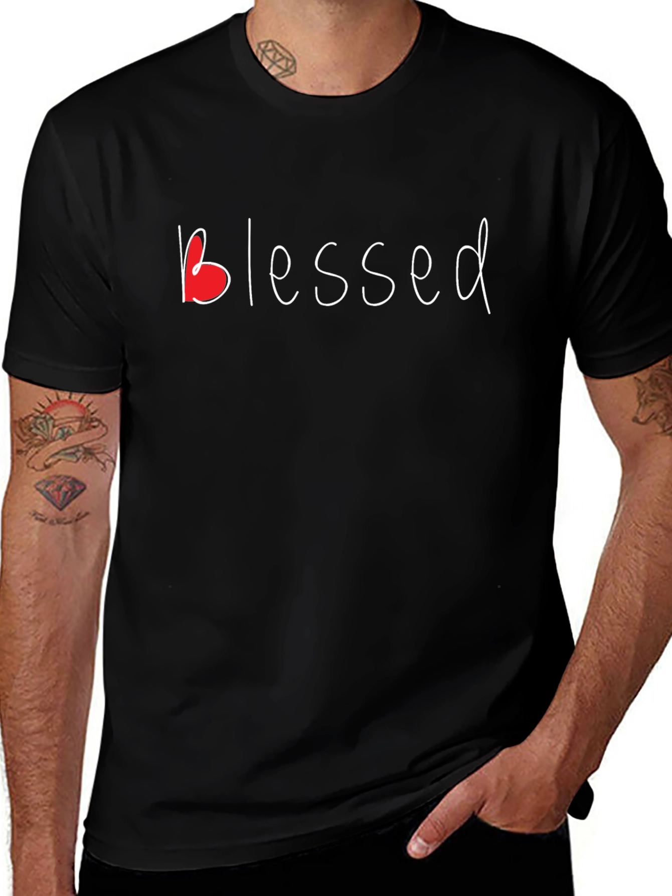 Blessed Heart Graphic Tee - Soft & Stylish
