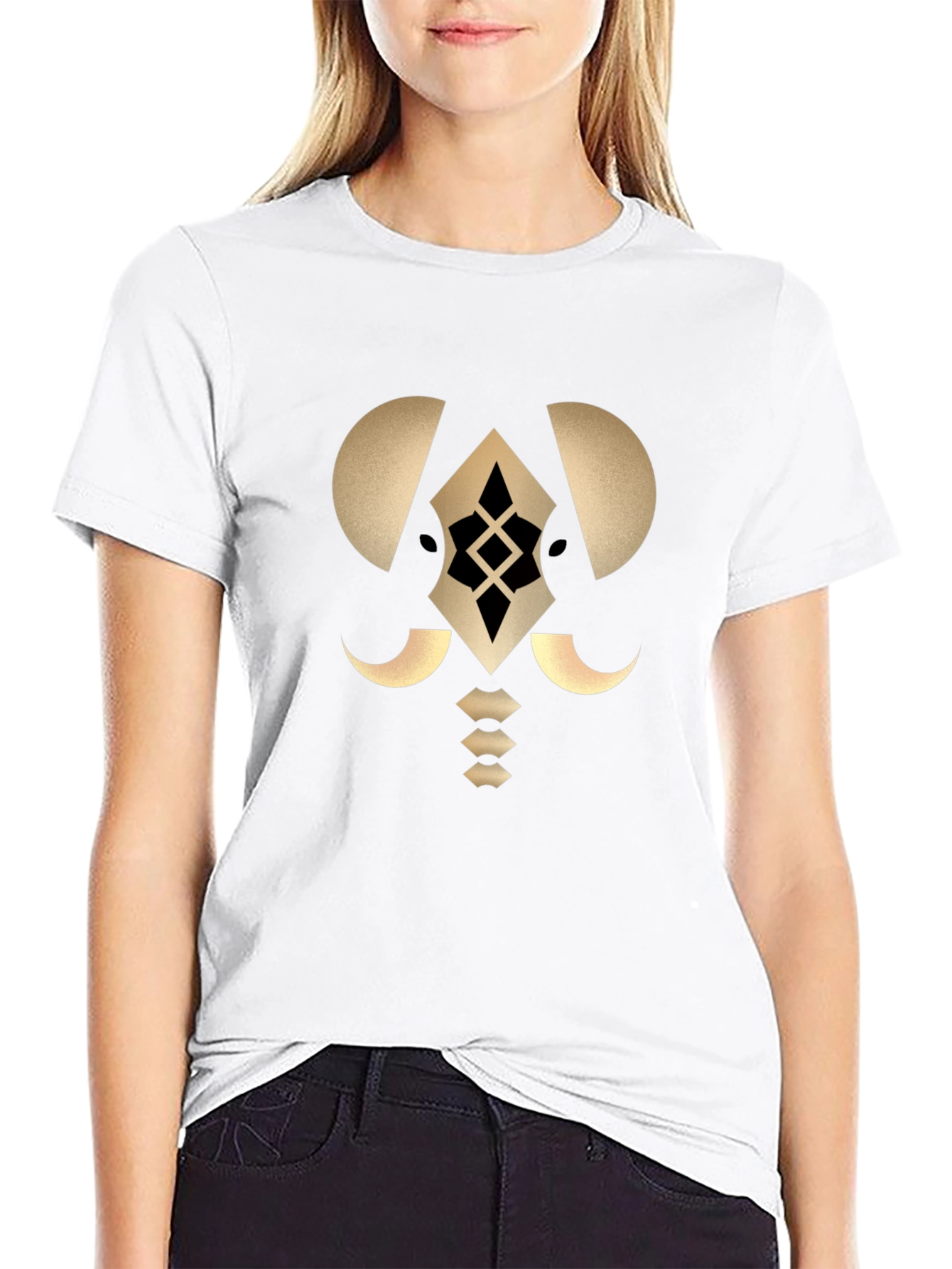 Geometric Graphic Black T-Shirt