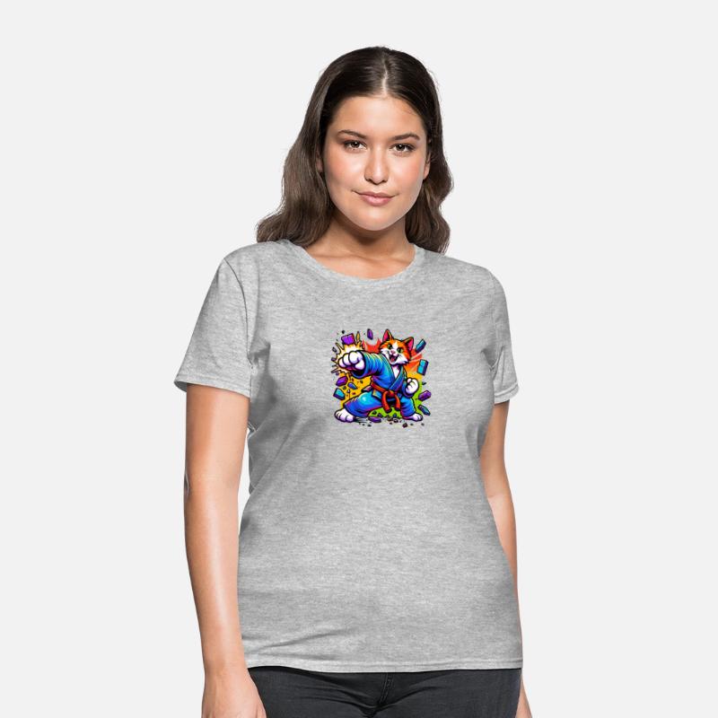 A humorous karate cat