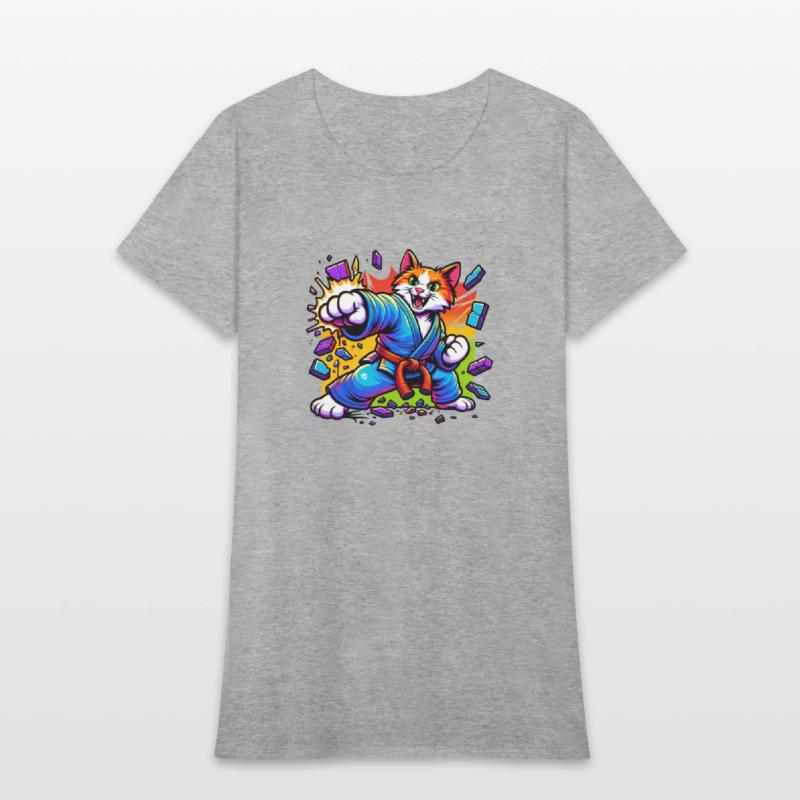 A humorous karate cat