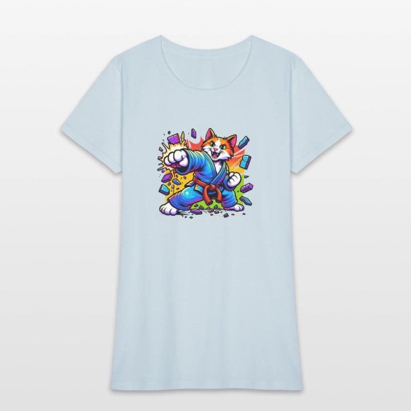 A humorous karate cat