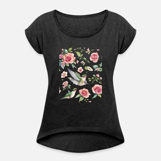 a little hummingbird and beautiful wildflowers