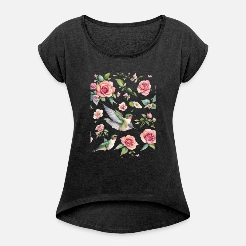 a little hummingbird and beautiful wildflowers