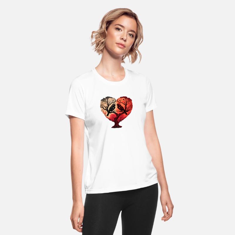 A tree with two bird in love