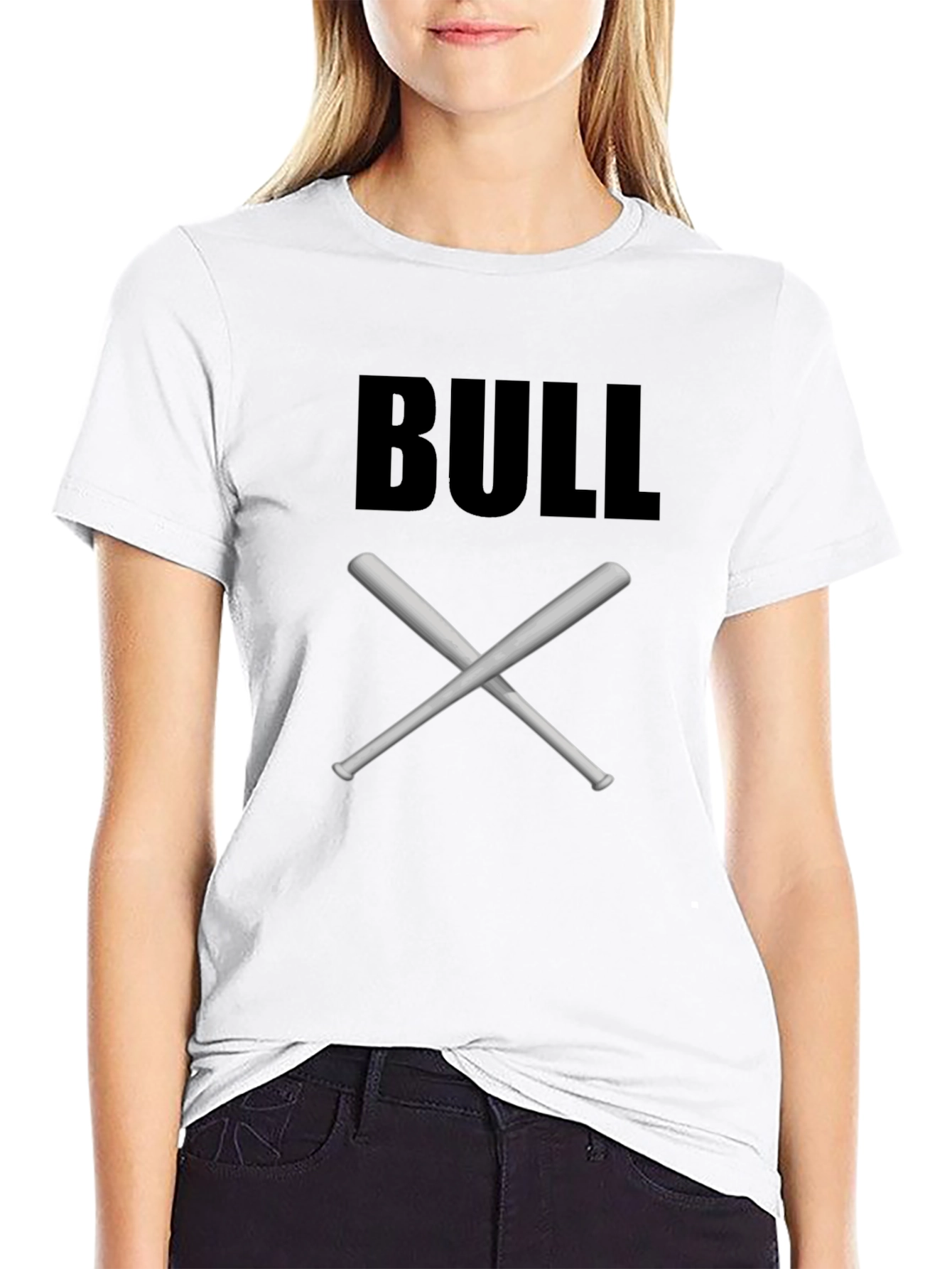 Bull Baseball Bats Black Graphic Tee