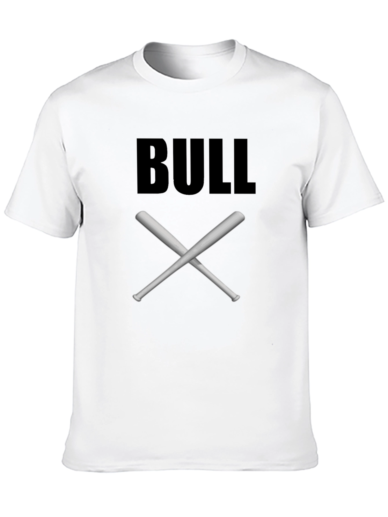 Bull Baseball Bats Black Graphic Tee
