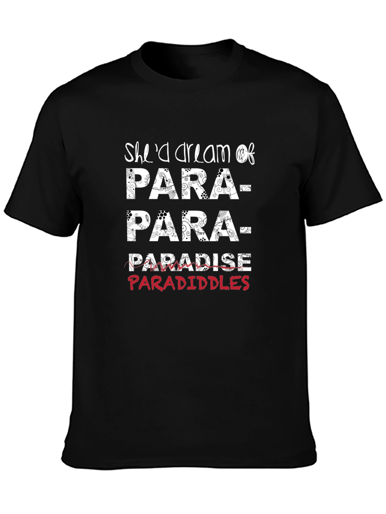 Shed Dream of Paradiddles Black T-Shirt