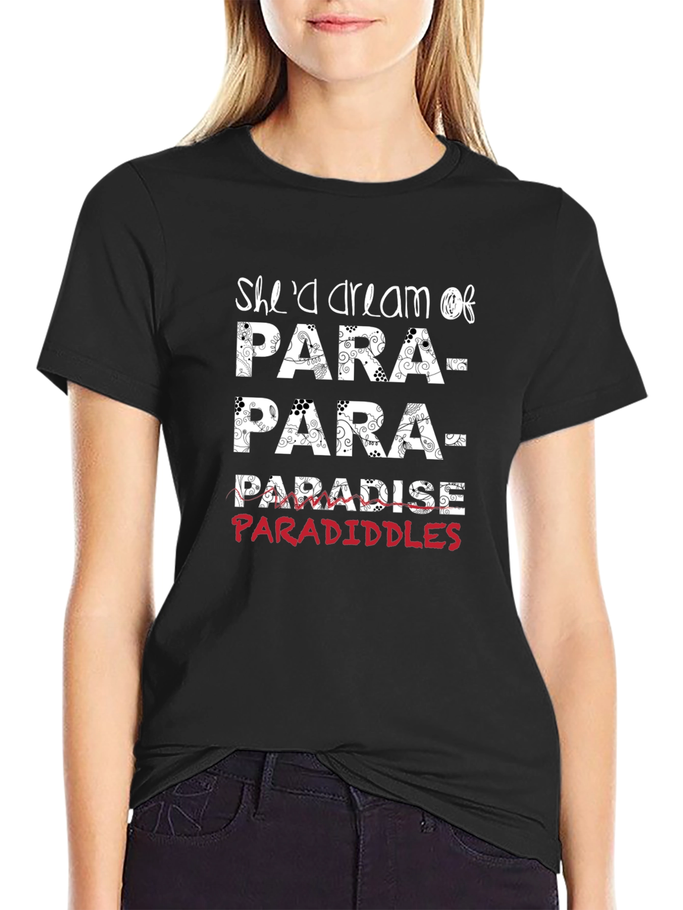 Shed Dream of Paradiddles Black T-Shirt