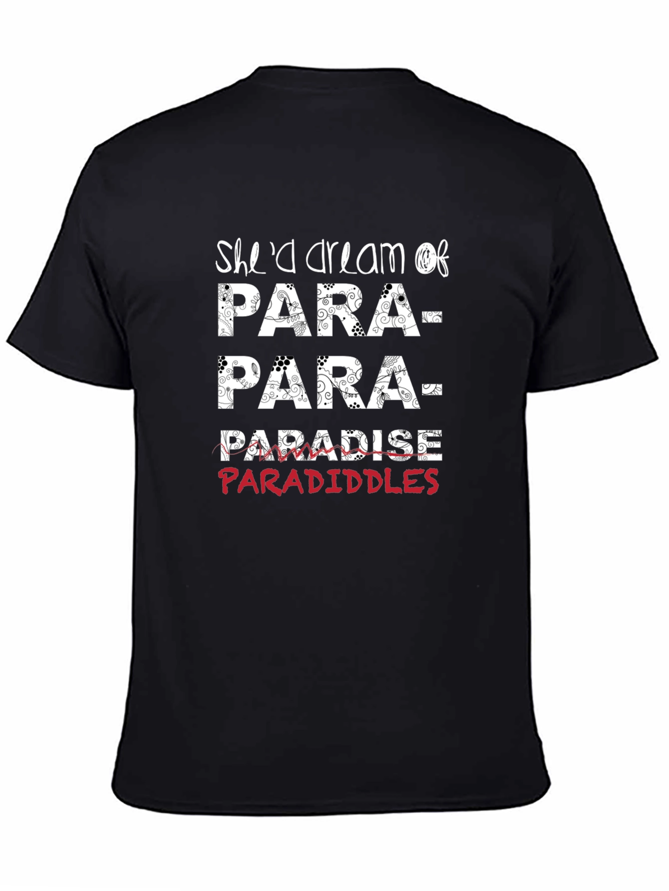 Shed Dream of Paradiddles Black T-Shirt