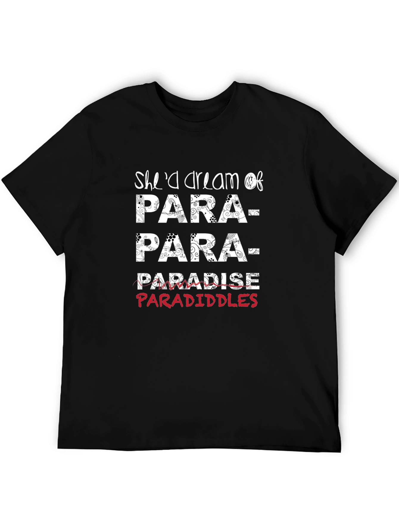 Shed Dream of Paradiddles Black T-Shirt