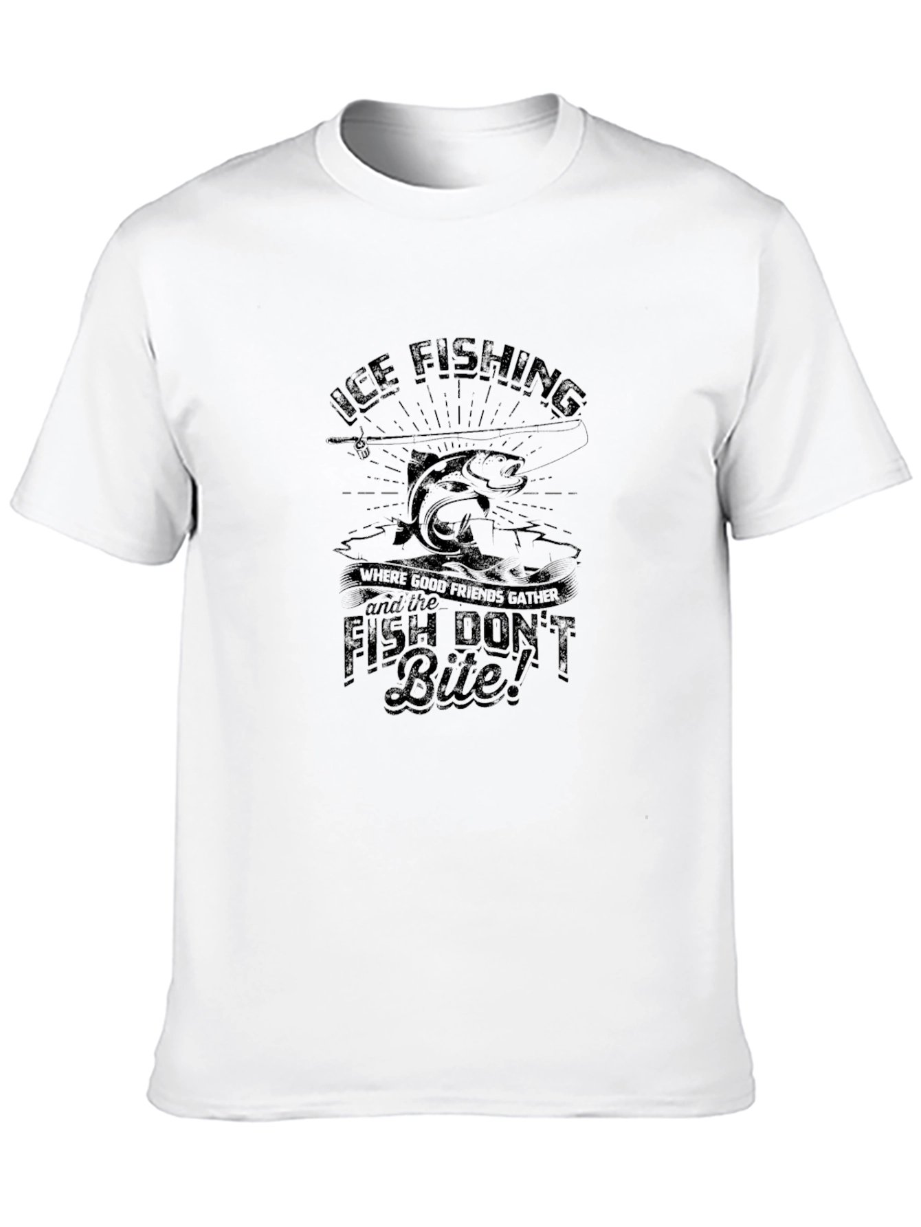 Ice Fishing T-Shirt - Good Friends Gather Tee