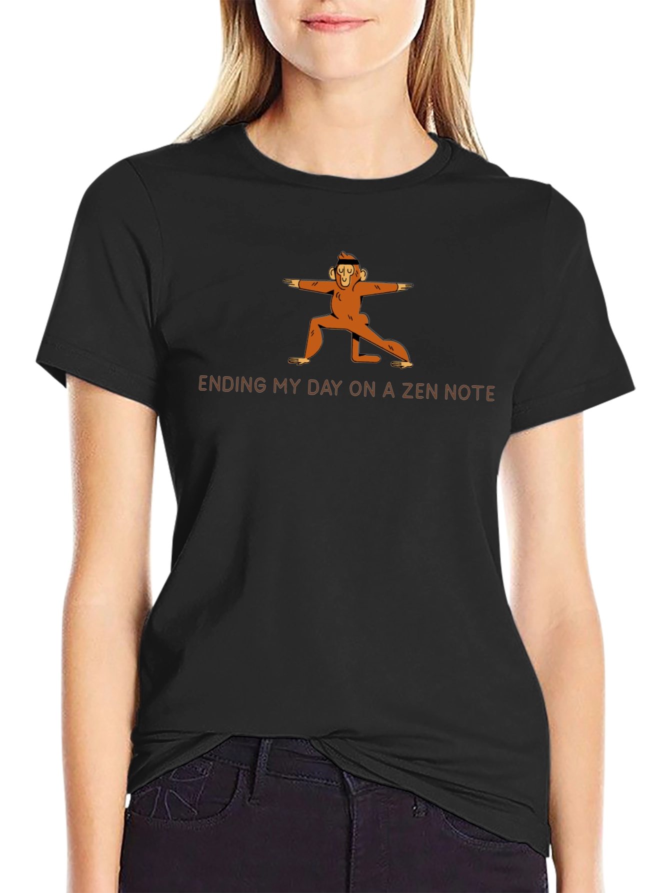 Zen Monkey Graphic Tee - Find Your Inner Peace