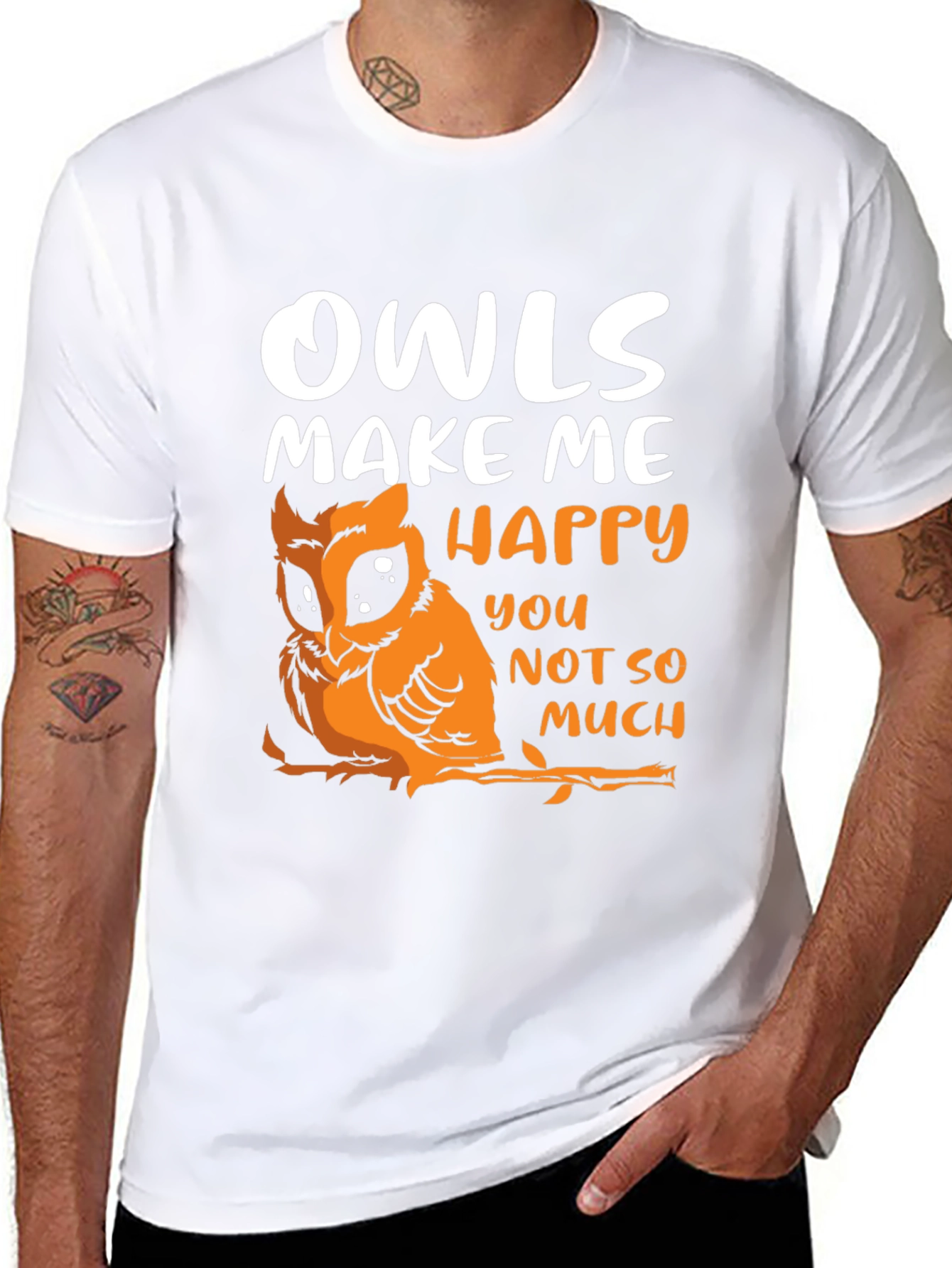 Owls Make Me Happy Graphic Tee