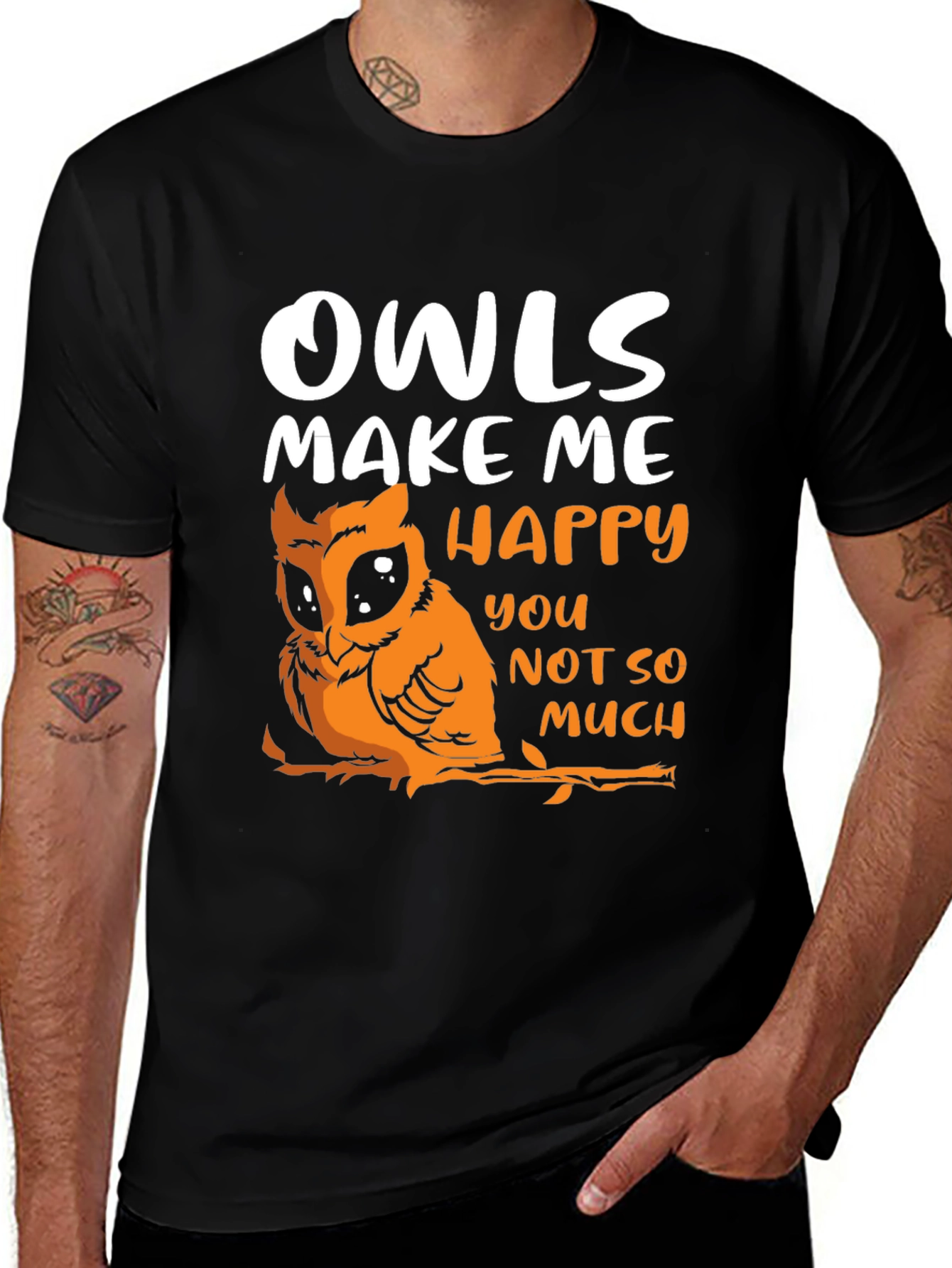 Owls Make Me Happy Graphic Tee