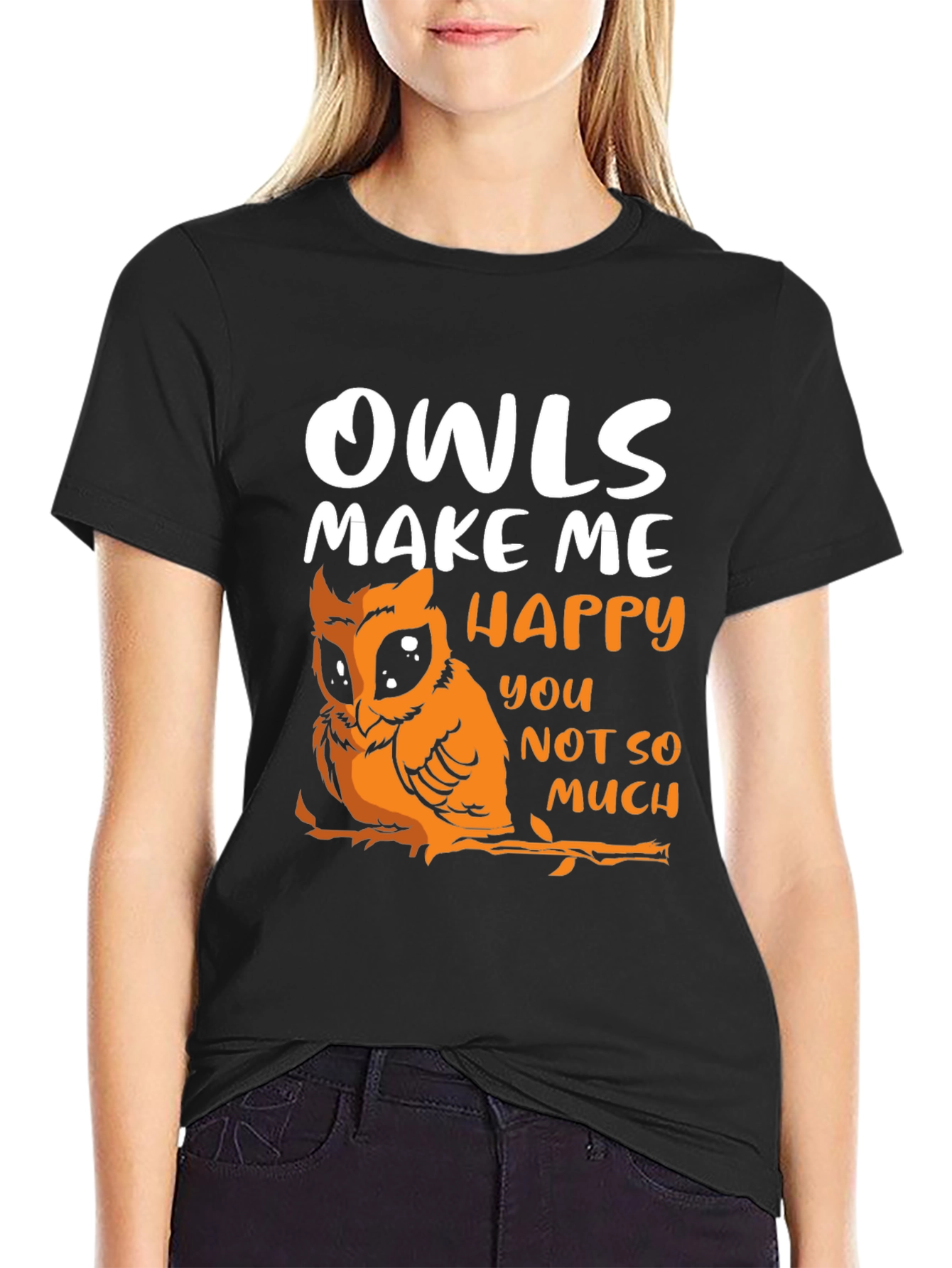 Owls Make Me Happy Graphic Tee