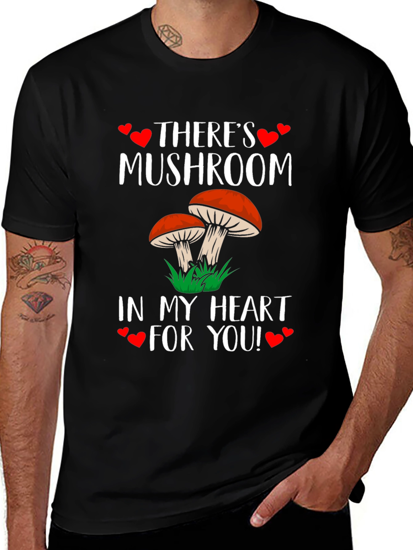 Mushroom Heart T-Shirt: Cute Fungi Love Tee