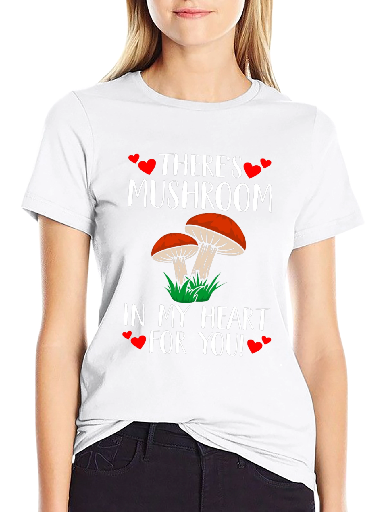 Mushroom Heart T-Shirt: Cute Fungi Love Tee
