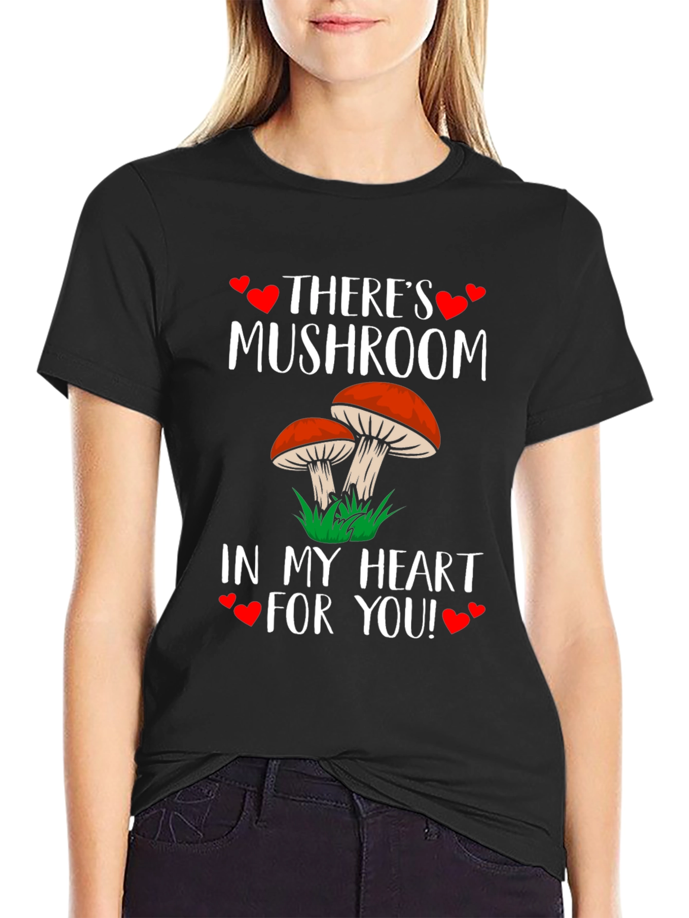 Mushroom Heart T-Shirt: Cute Fungi Love Tee