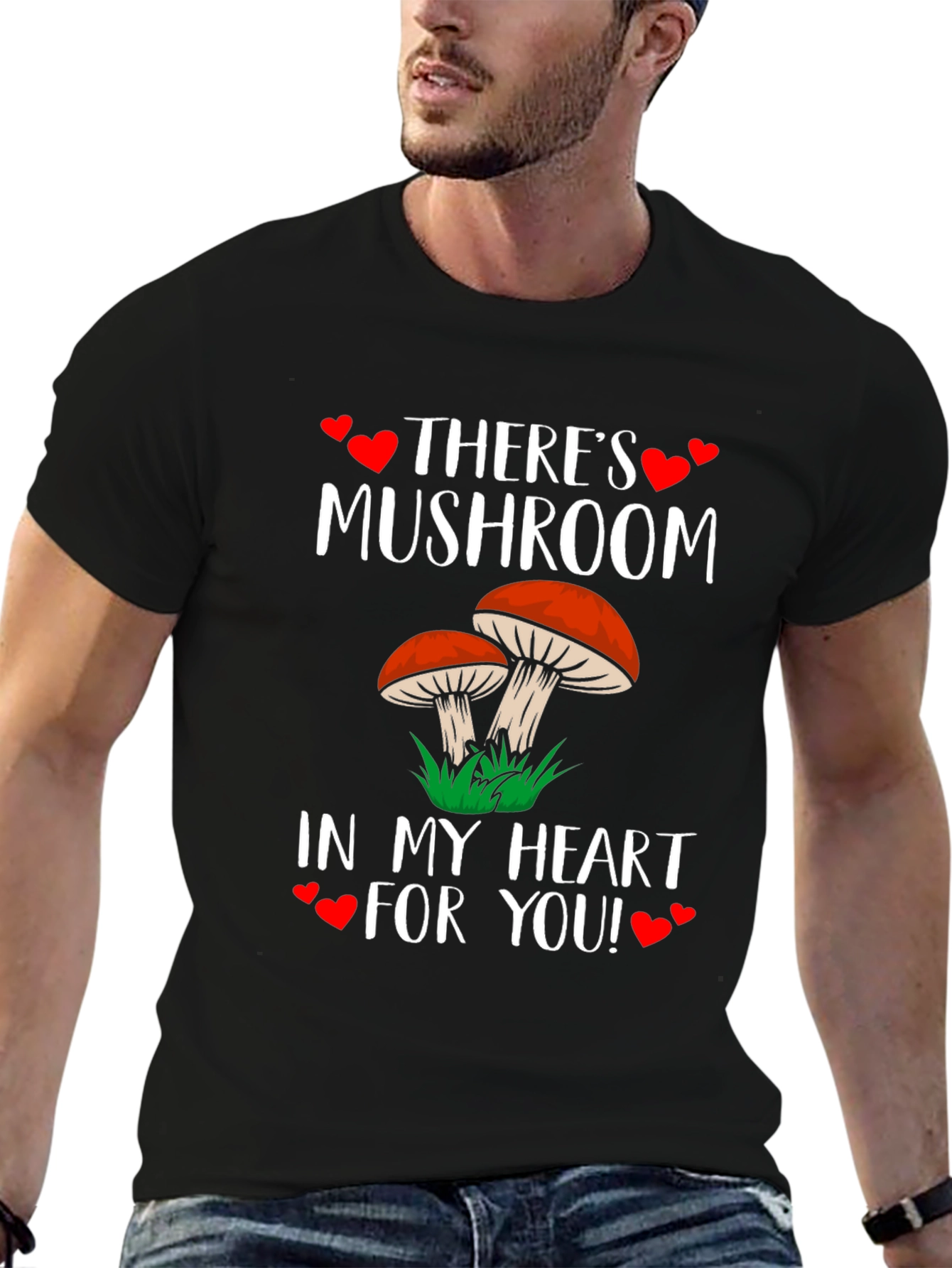 Mushroom Heart T-Shirt: Cute Fungi Love Tee