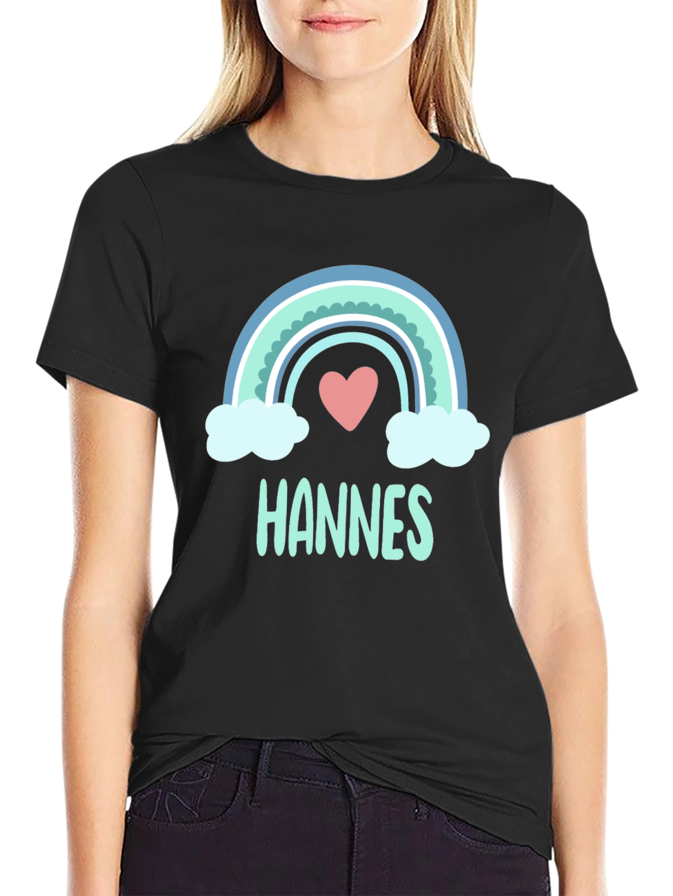 Rainbow Heart Hannes Personalized T-Shirt