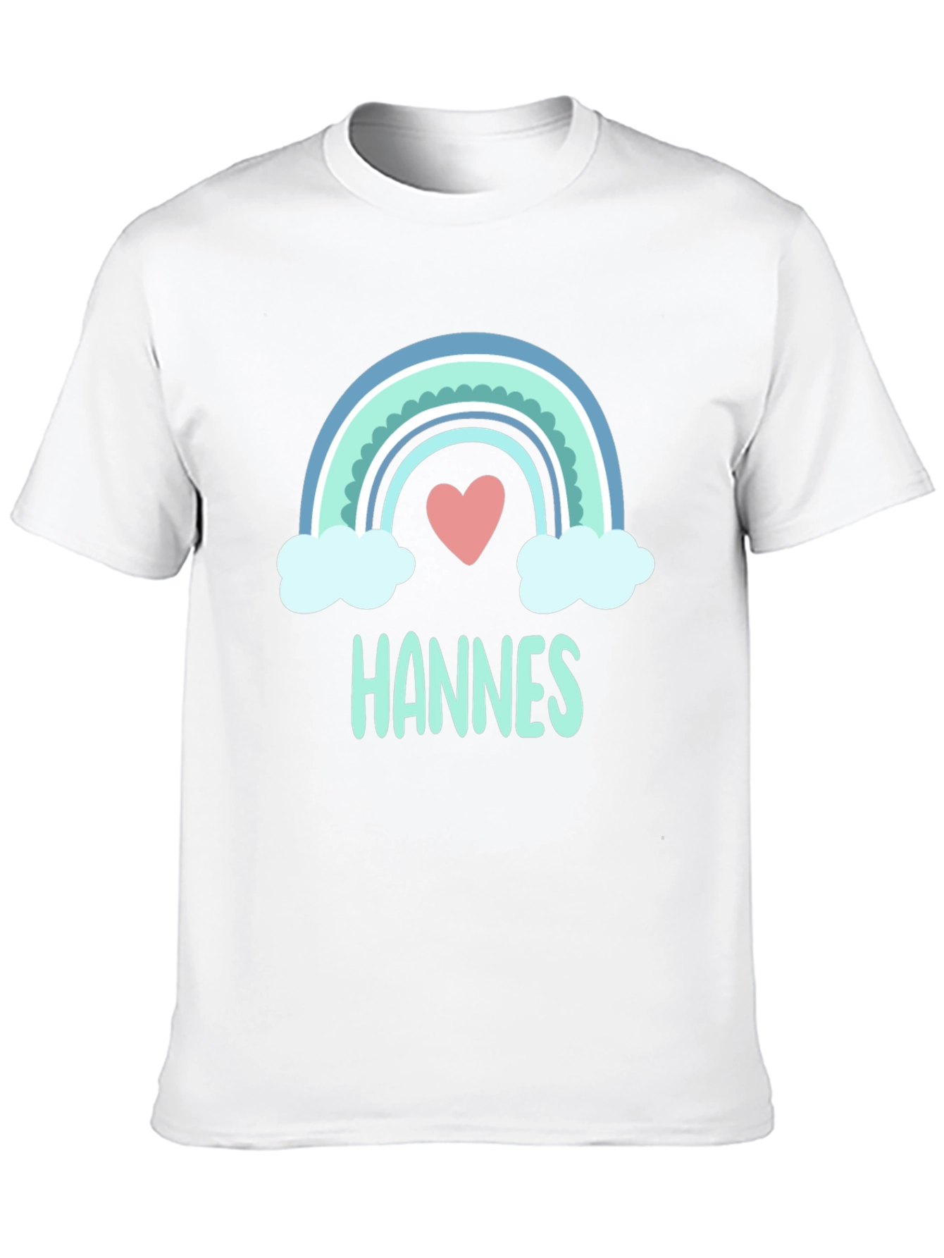 Rainbow Heart Hannes Personalized T-Shirt