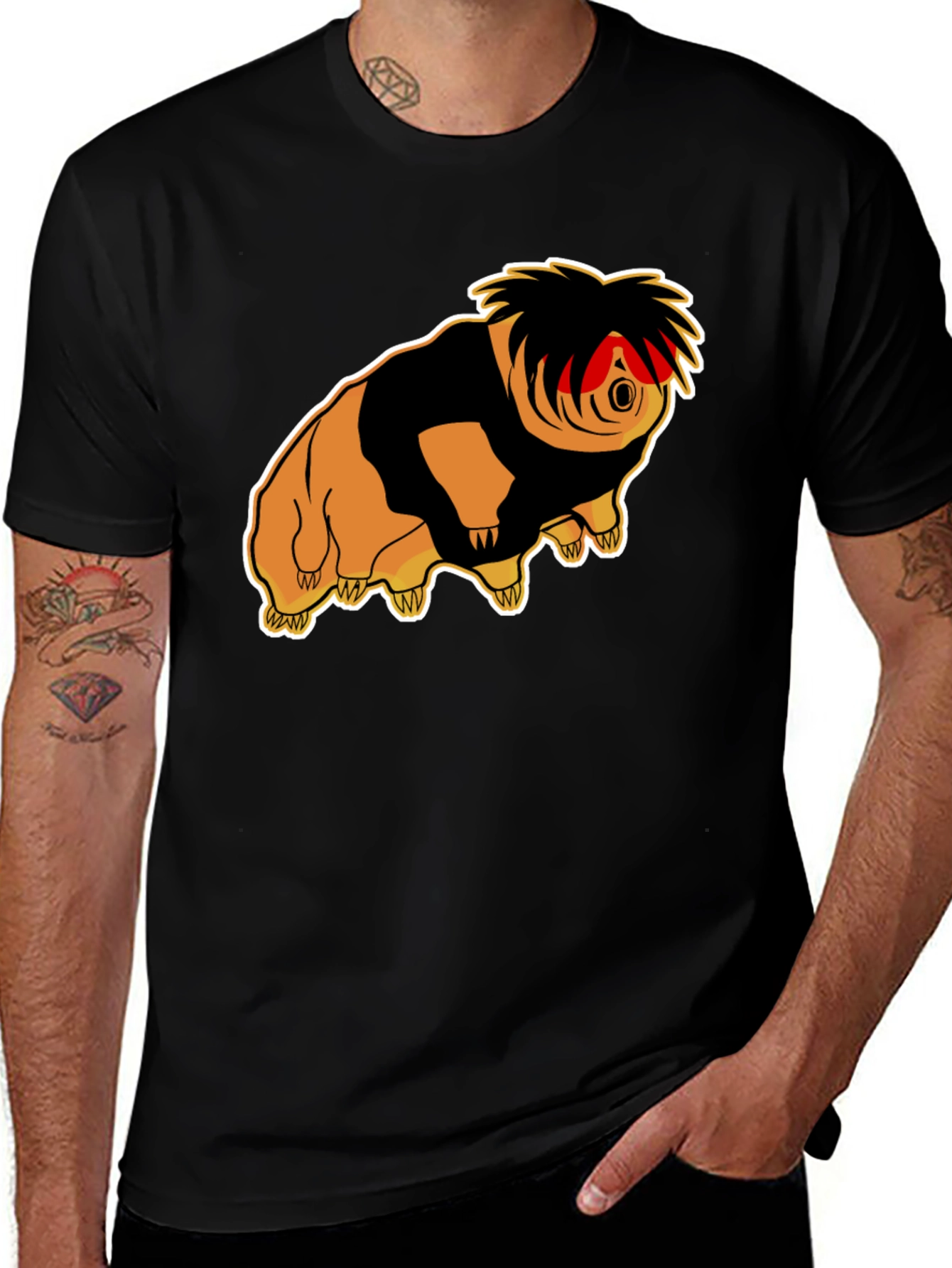 Tardigrade Punk Graphic Tee - Black Cotton