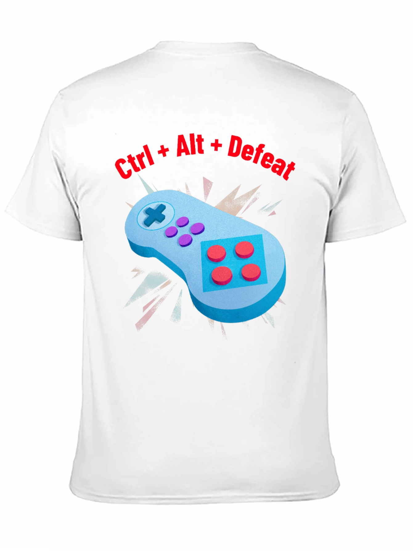 Ctrl Alt Defeat Gamer T-Shirt - Black