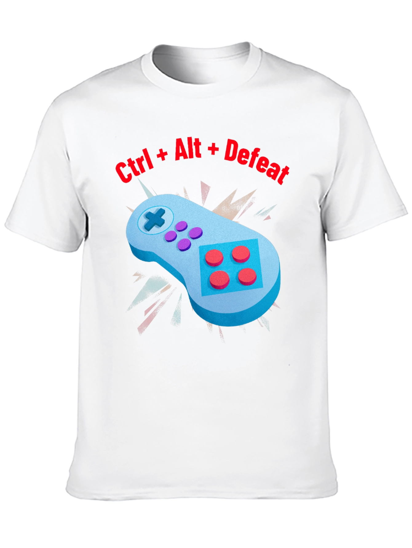 Ctrl Alt Defeat Gamer T-Shirt - Black