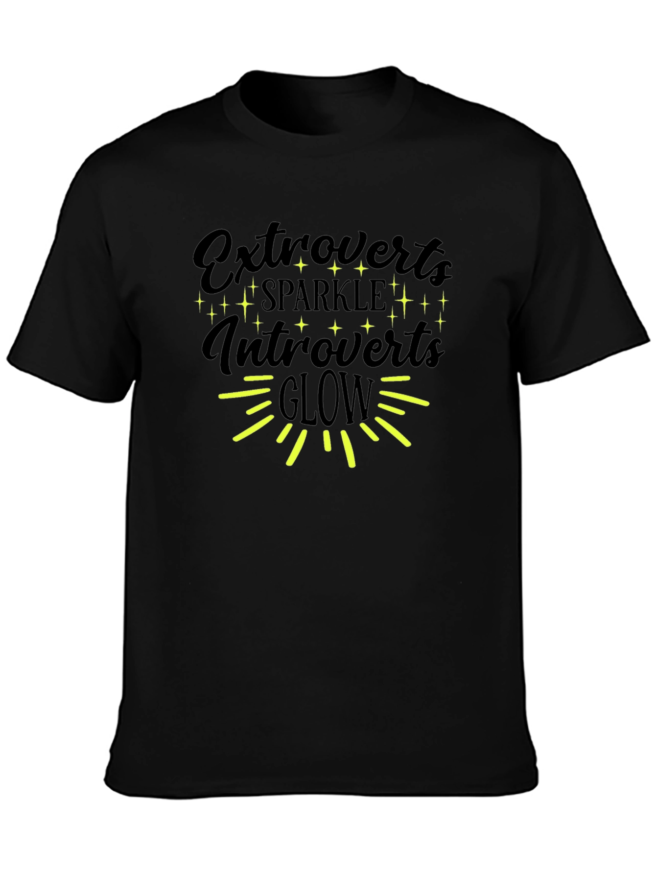 Extroverts Sparkle Introverts Glow Graphic T-Shirt