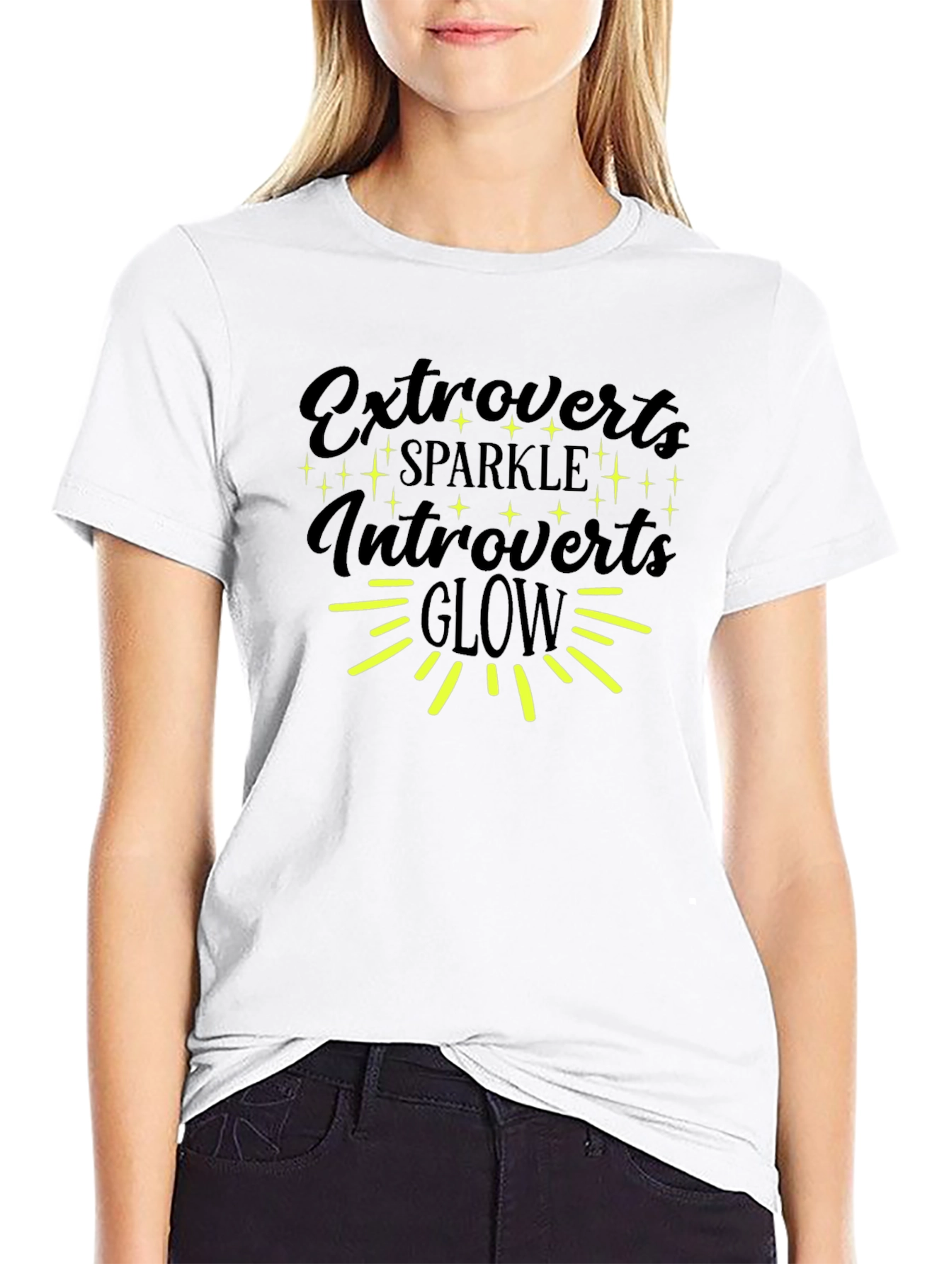 Extroverts Sparkle Introverts Glow Graphic T-Shirt