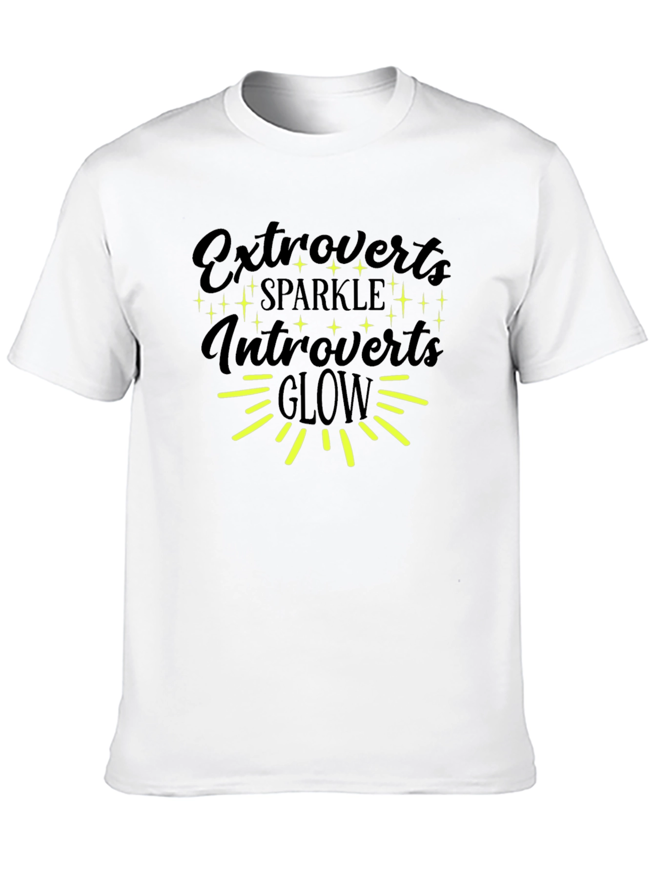 Extroverts Sparkle Introverts Glow Graphic T-Shirt