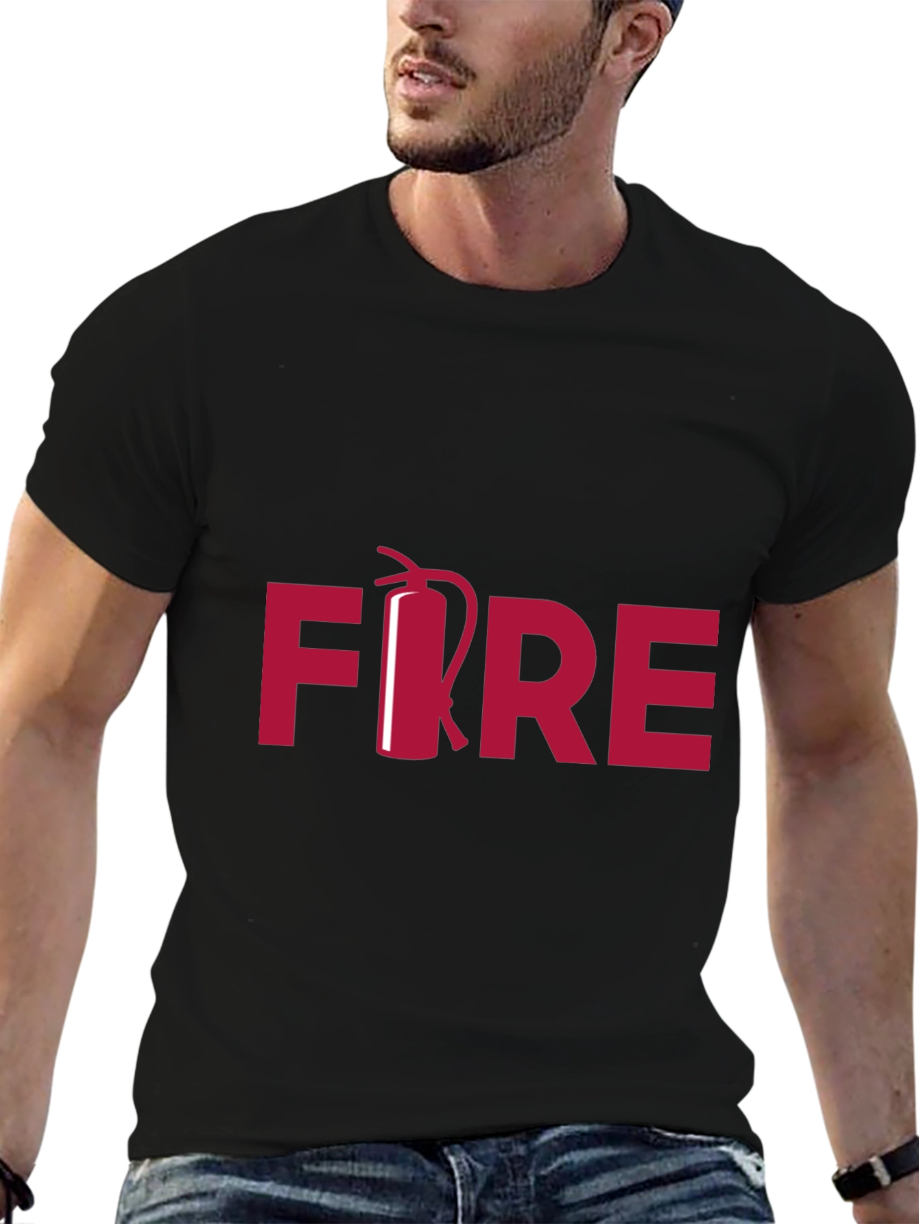 FIRE T-Shirt Fire Extinguisher Graphic Tee