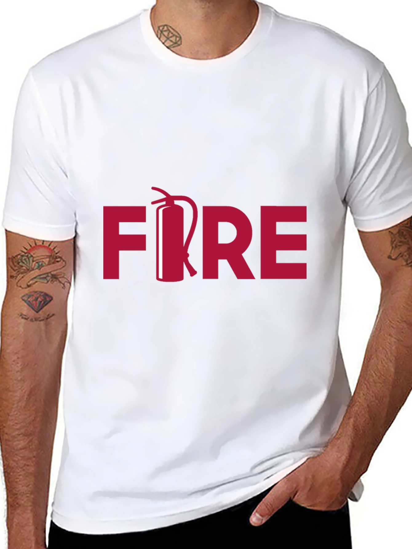 FIRE T-Shirt Fire Extinguisher Graphic Tee