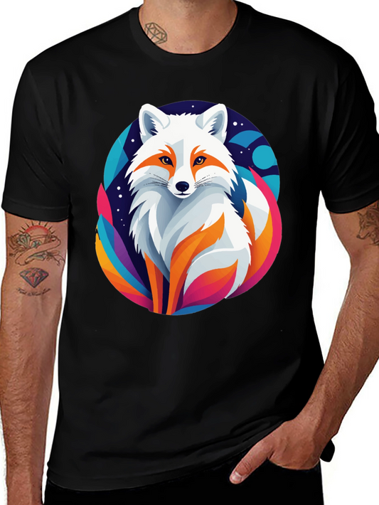 Arctic Fox Graphic Tee - Colorful Design