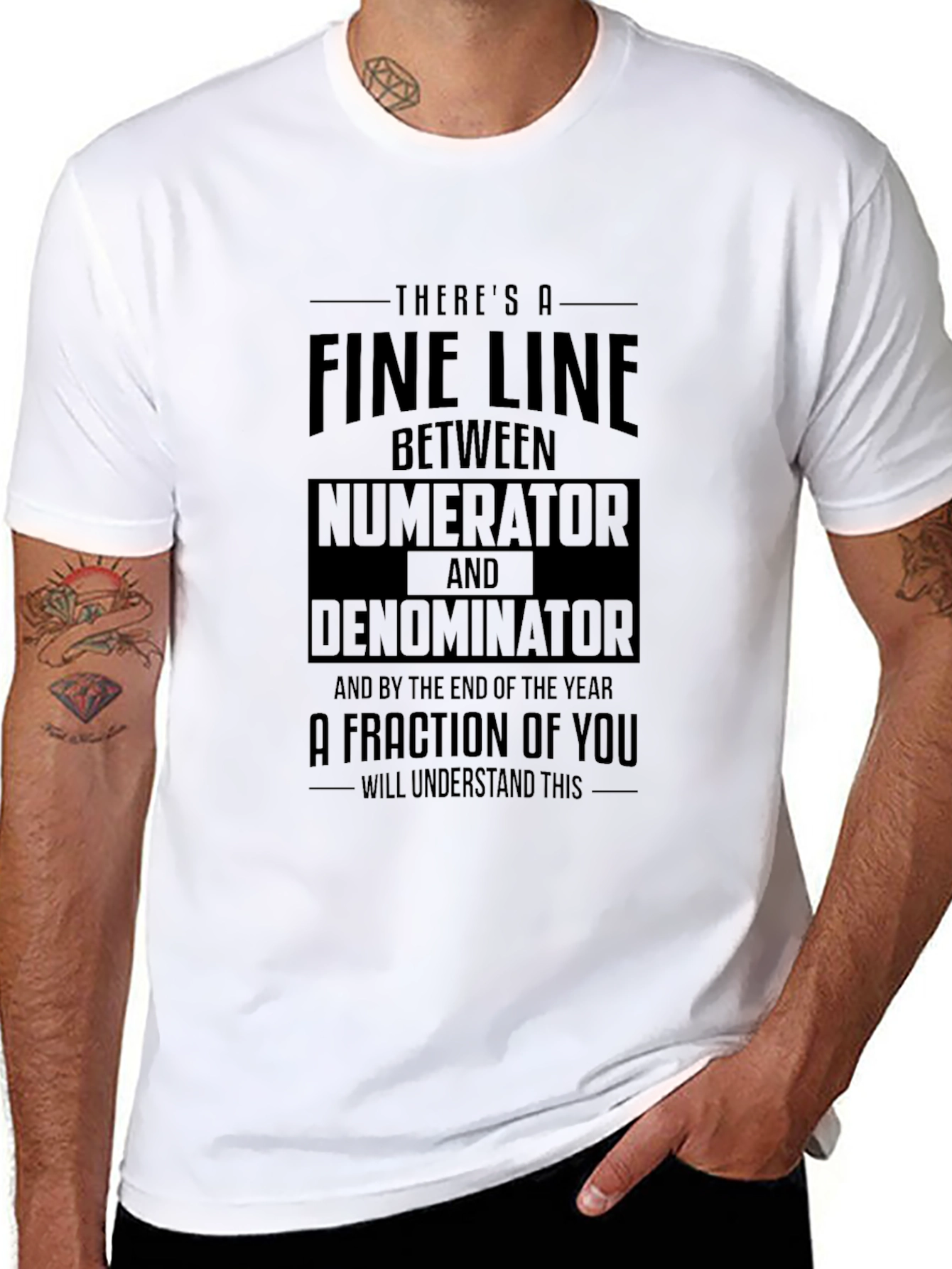 Funny Math T-Shirt: Numerator vs Denominator