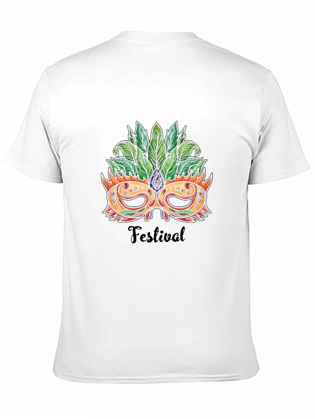 Festival Mask Graphic Tee - Stylish Unisex T-Shirt