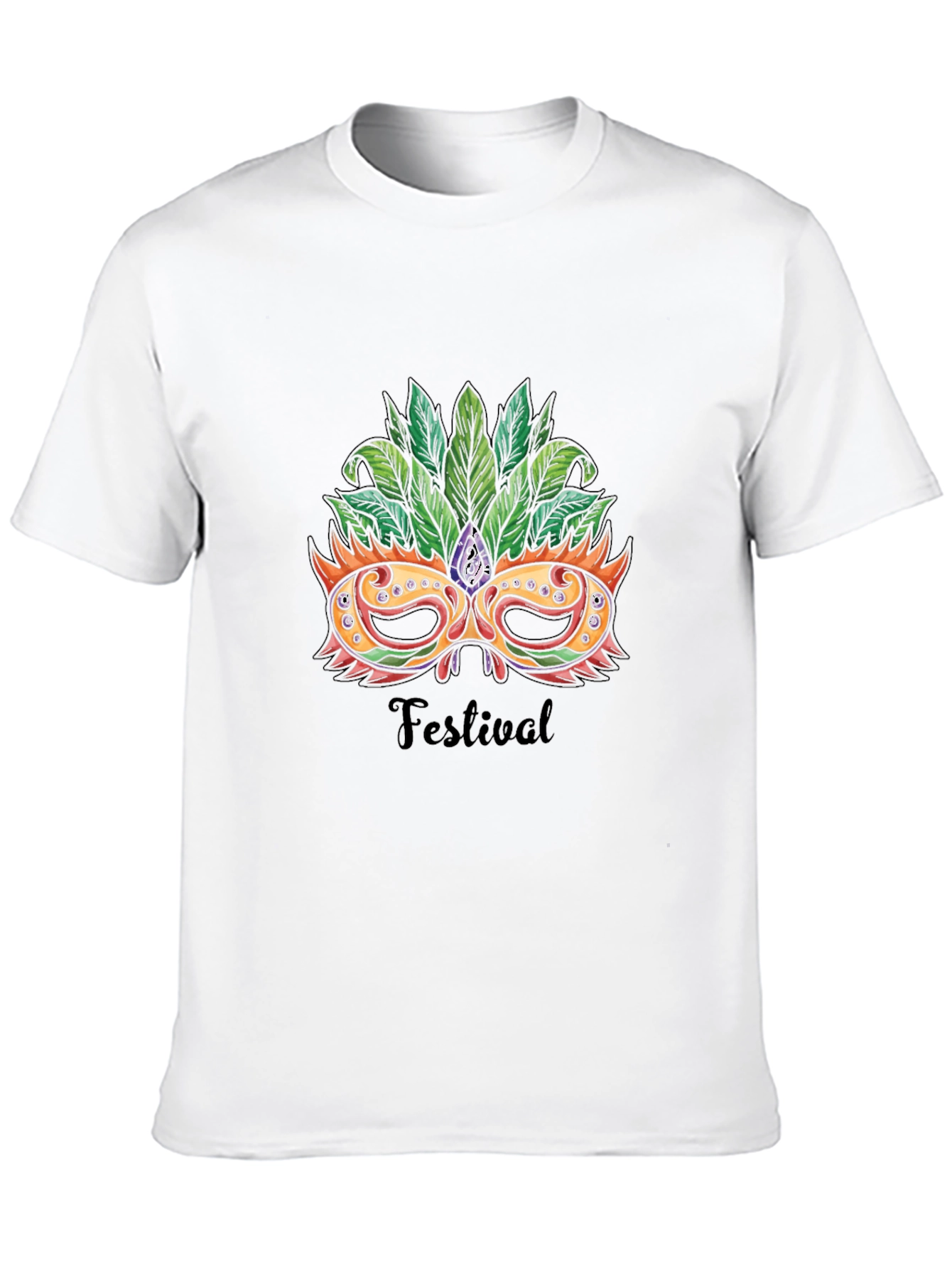 Festival Mask Graphic Tee - Stylish Unisex T-Shirt